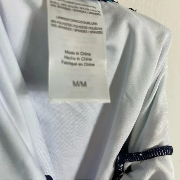 Nautica NWOT Newport Stripe One-Piece Swimsuit Blue M - Picture 6 of 7